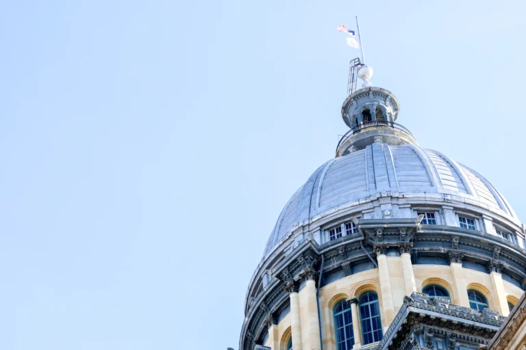 Illinois State Capitol dome in Springfield, where Illinois gun laws are passed